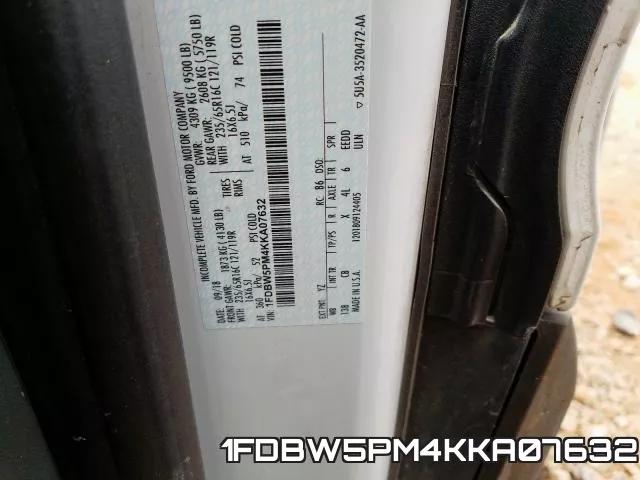 1FDBW5PM4KKA07632 фото 2