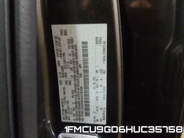 1FMCU9GD6HUC35758 фото 2