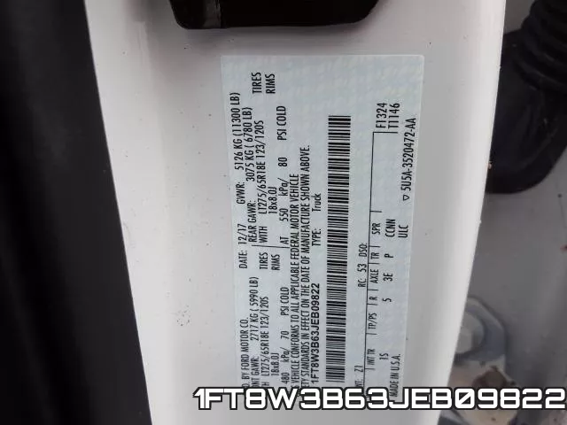 1FT8W3B63JEB09822 фото 2