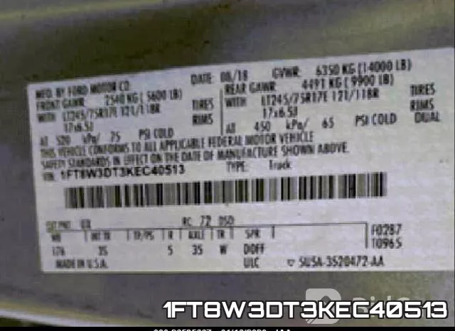 1FT8W3DT3KEC40513 фото 2