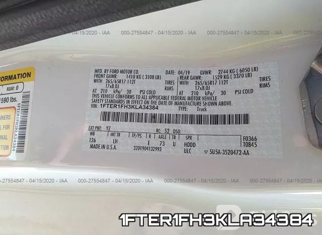 1FTER1FH3KLA34384 фото 10
