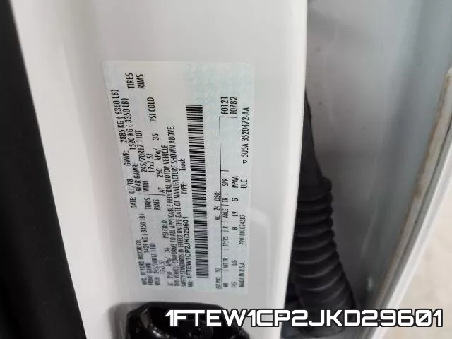 1FTEW1CP2JKD29601 фото 2