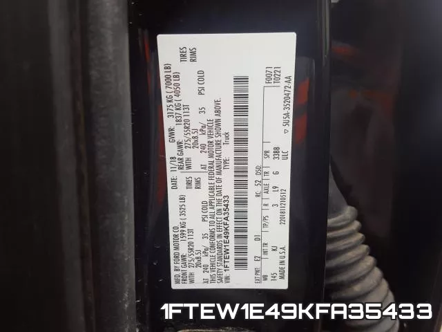 1FTEW1E49KFA35433 фото 2