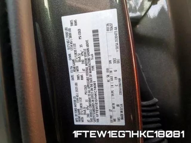 1FTEW1EG7HKC18081 фото 2
