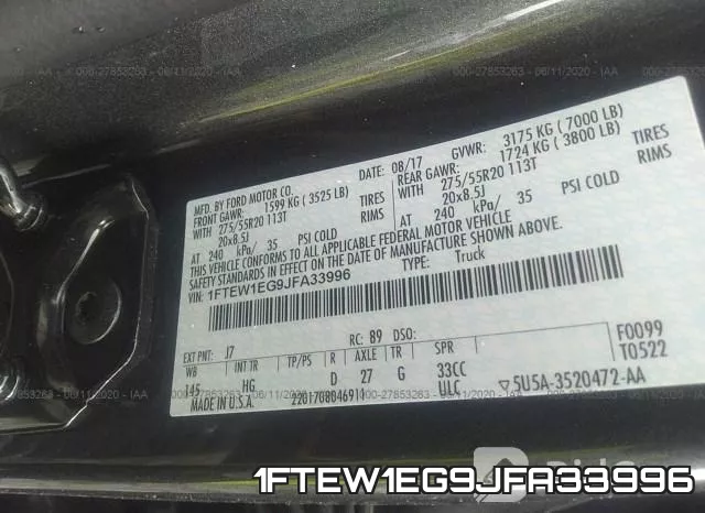 1FTEW1EG9JFA33996 фото 10