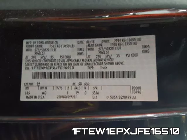 1FTEW1EPXJFE16510 фото 2