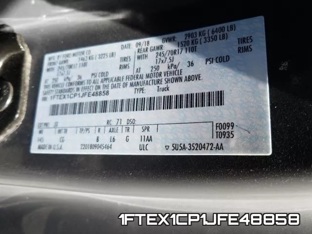 1FTEX1CP1JFE48858 фото 2