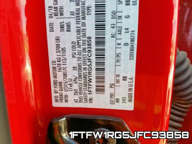 1FTFW1RG5JFC93858 фото 2