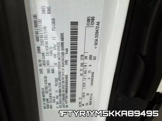1FTYR1YM5KKA89495 фото 2
