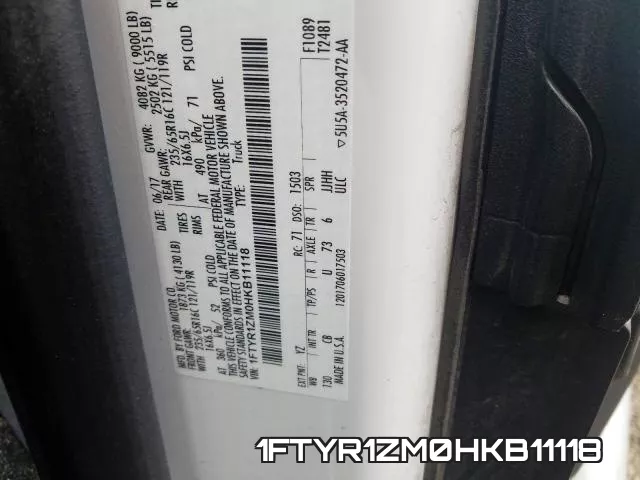 1FTYR1ZM0HKB11118 фото 2