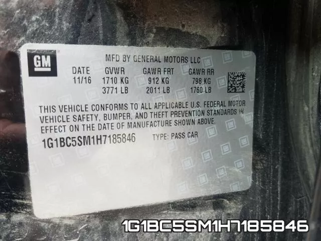 1G1BC5SM1H7185846 фото 2