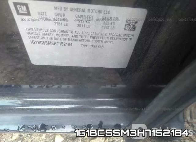 1G1BC5SM3H7152184 фото 10