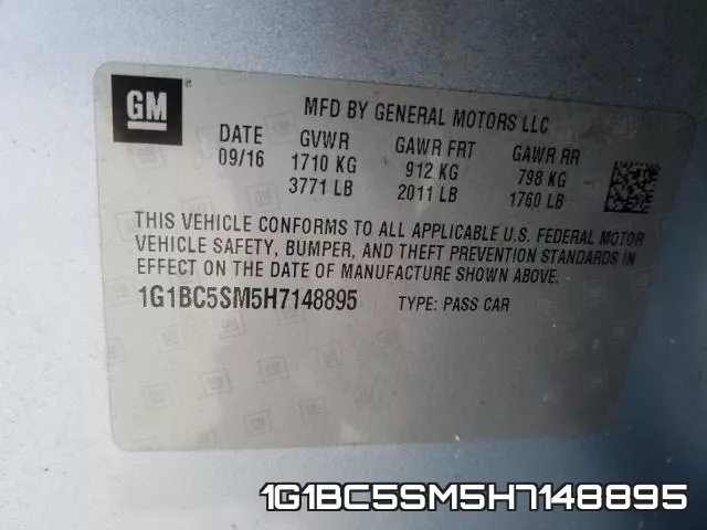 1G1BC5SM5H7148895 фото 2