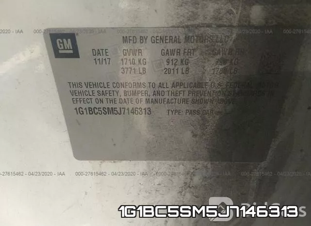 1G1BC5SM5J7146313 фото 10