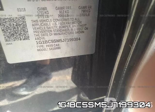1G1BC5SM5J7199304 фото 10