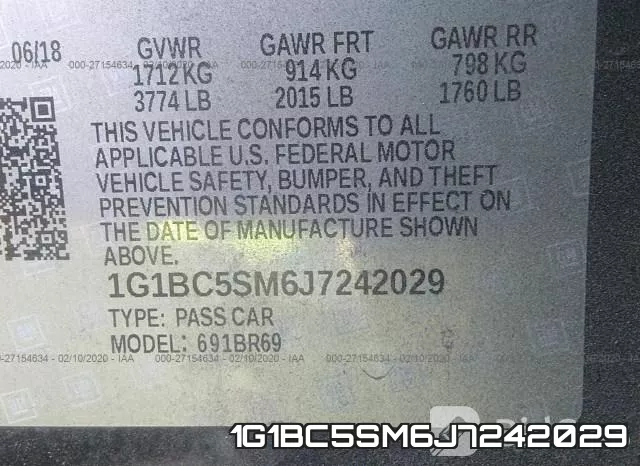 1G1BC5SM6J7242029 фото 10