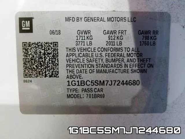 1G1BC5SM7J7244680 фото 2