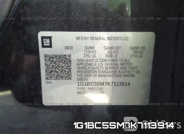 1G1BC5SM7K7113914 фото 10