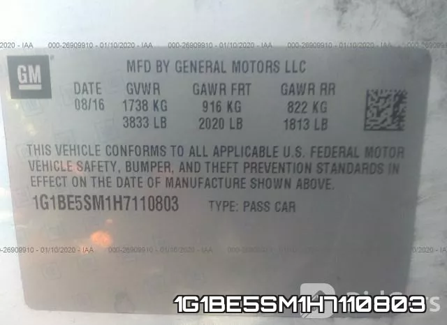 1G1BE5SM1H7110803 фото 10