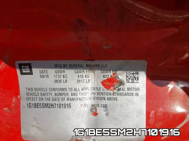 1G1BE5SM2H7101916 фото 2