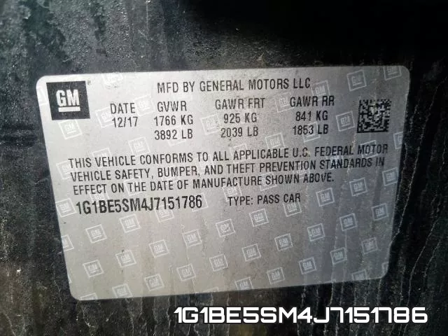 1G1BE5SM4J7151786 фото 2