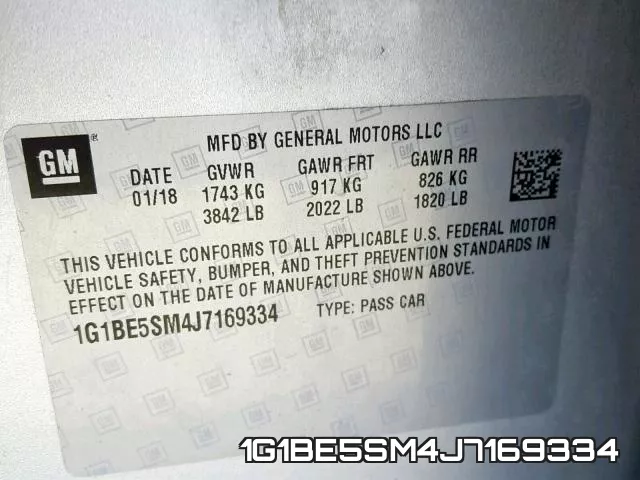 1G1BE5SM4J7169334 фото 2