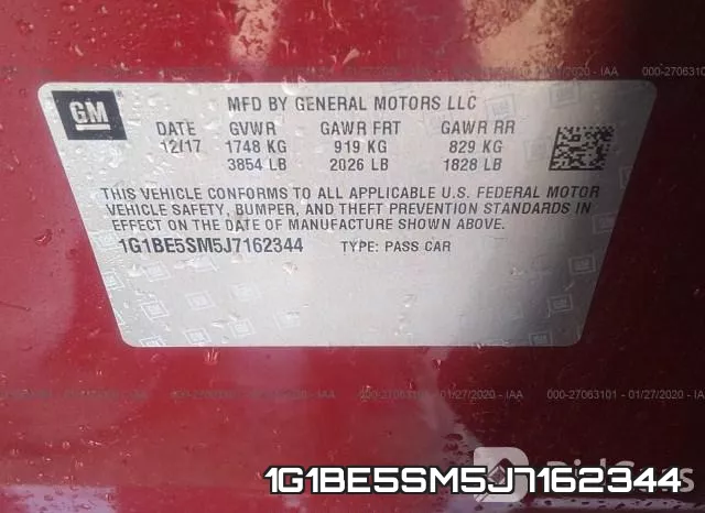 1G1BE5SM5J7162344 фото 10
