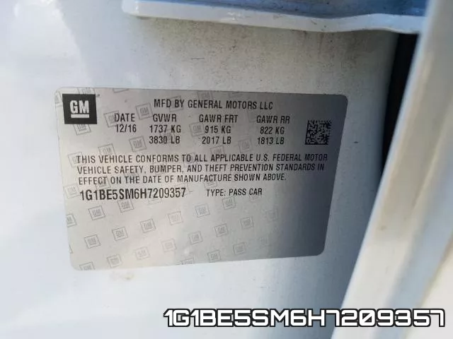 1G1BE5SM6H7209357 фото 2