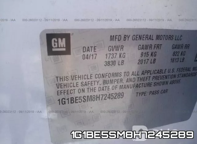 1G1BE5SM8H7245289 фото 10