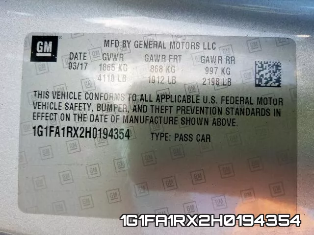 1G1FA1RX2H0194354 фото 2