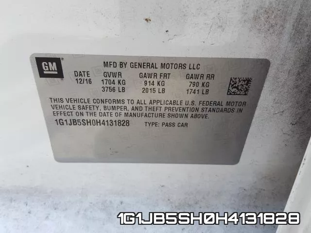 1G1JB5SH0H4131828 фото 2