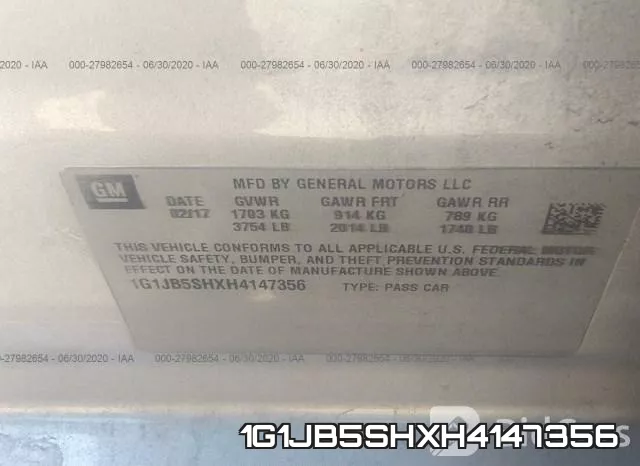 1G1JB5SHXH4147356 фото 10