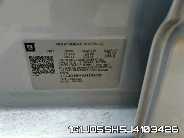 1G1JD5SH5J4103426 фото 2
