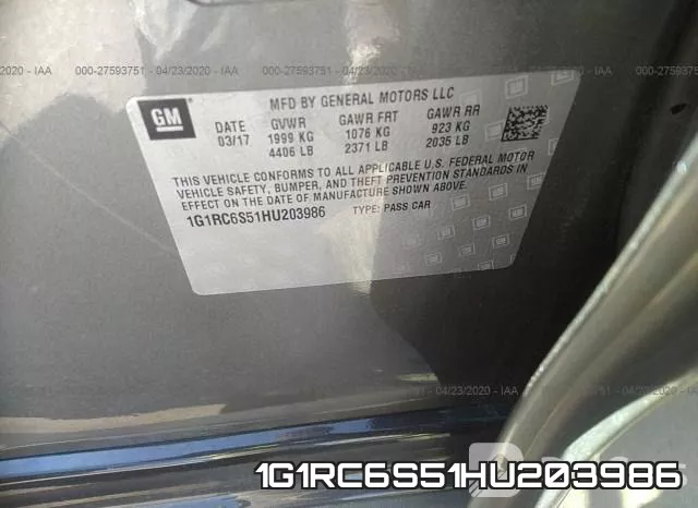 1G1RC6S51HU203986 фото 10