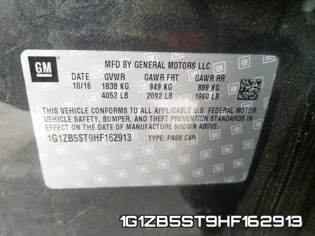 1G1ZB5ST9HF162913 фото 2