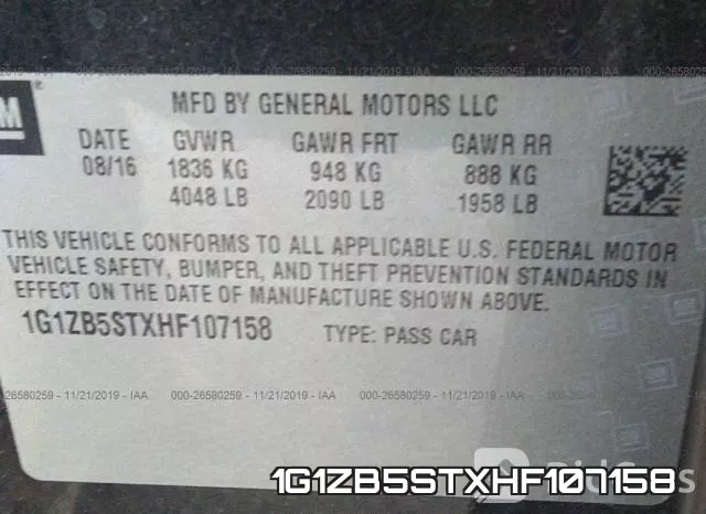 1G1ZB5STXHF107158 фото 10