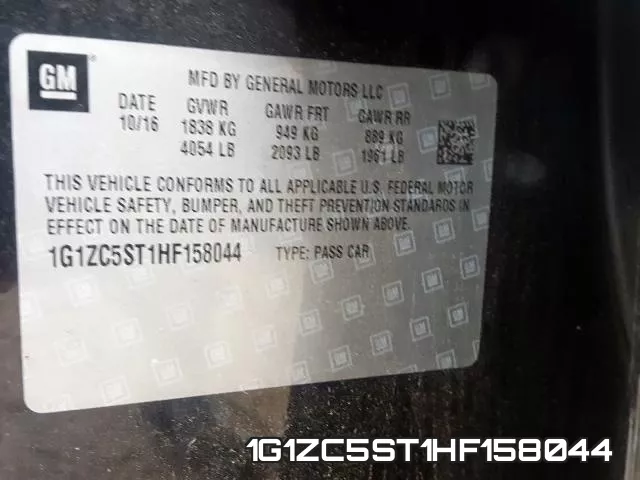 1G1ZC5ST1HF158044 фото 2