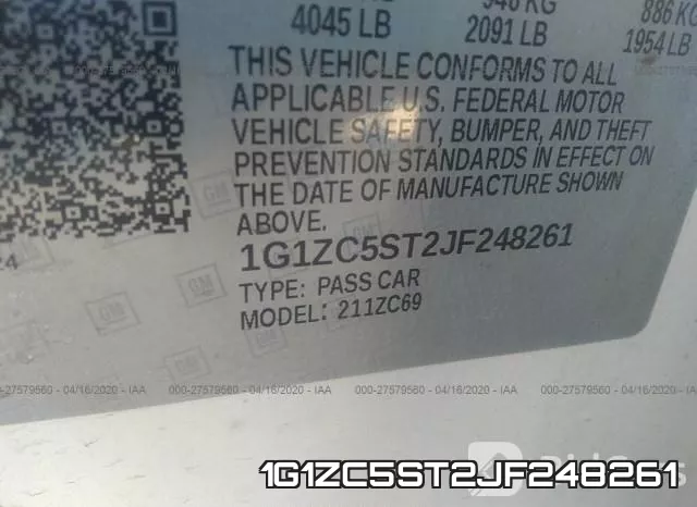 1G1ZC5ST2JF248261 фото 10