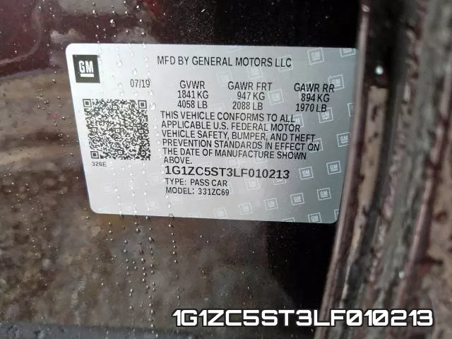 1G1ZC5ST3LF010213 фото 2