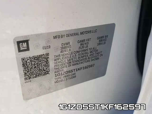 1G1ZD5ST1KF162597 фото 2