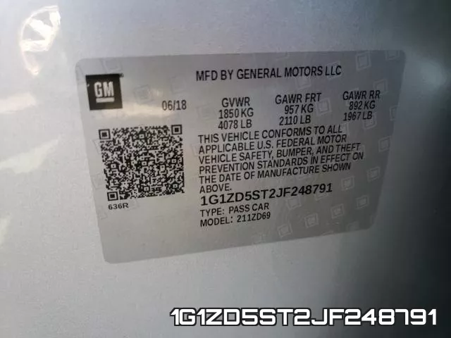 1G1ZD5ST2JF248791 фото 2