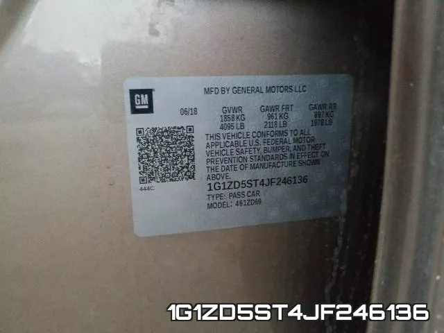 1G1ZD5ST4JF246136 фото 2