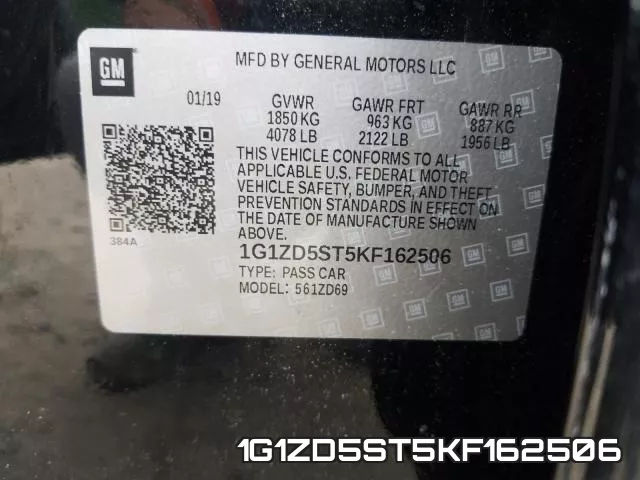 1G1ZD5ST5KF162506 фото 2