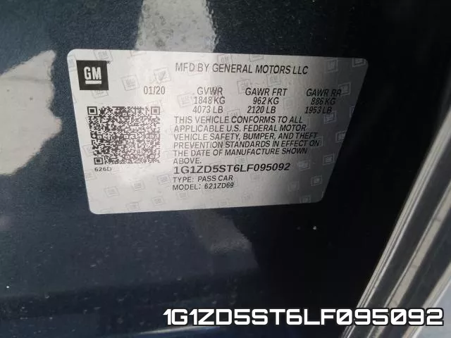1G1ZD5ST6LF095092 фото 2