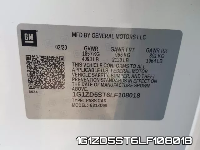1G1ZD5ST6LF108018 фото 2