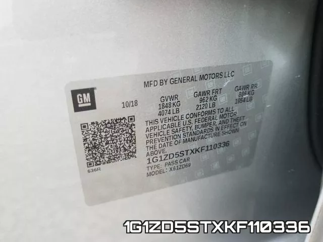 1G1ZD5STXKF110336 фото 2