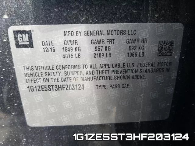 1G1ZE5ST3HF203124 фото 2