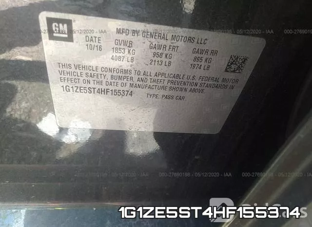 1G1ZE5ST4HF155374 фото 10