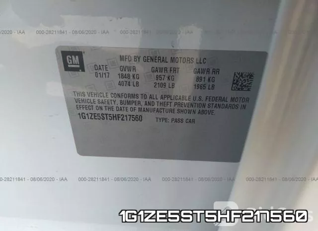 1G1ZE5ST5HF217560 фото 10