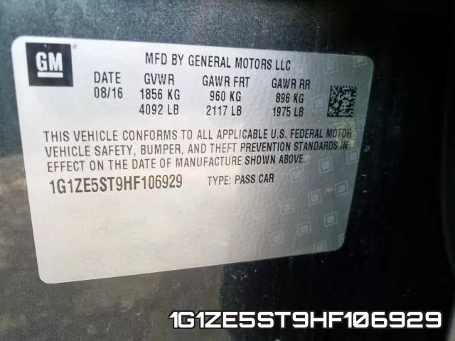 1G1ZE5ST9HF106929 фото 2